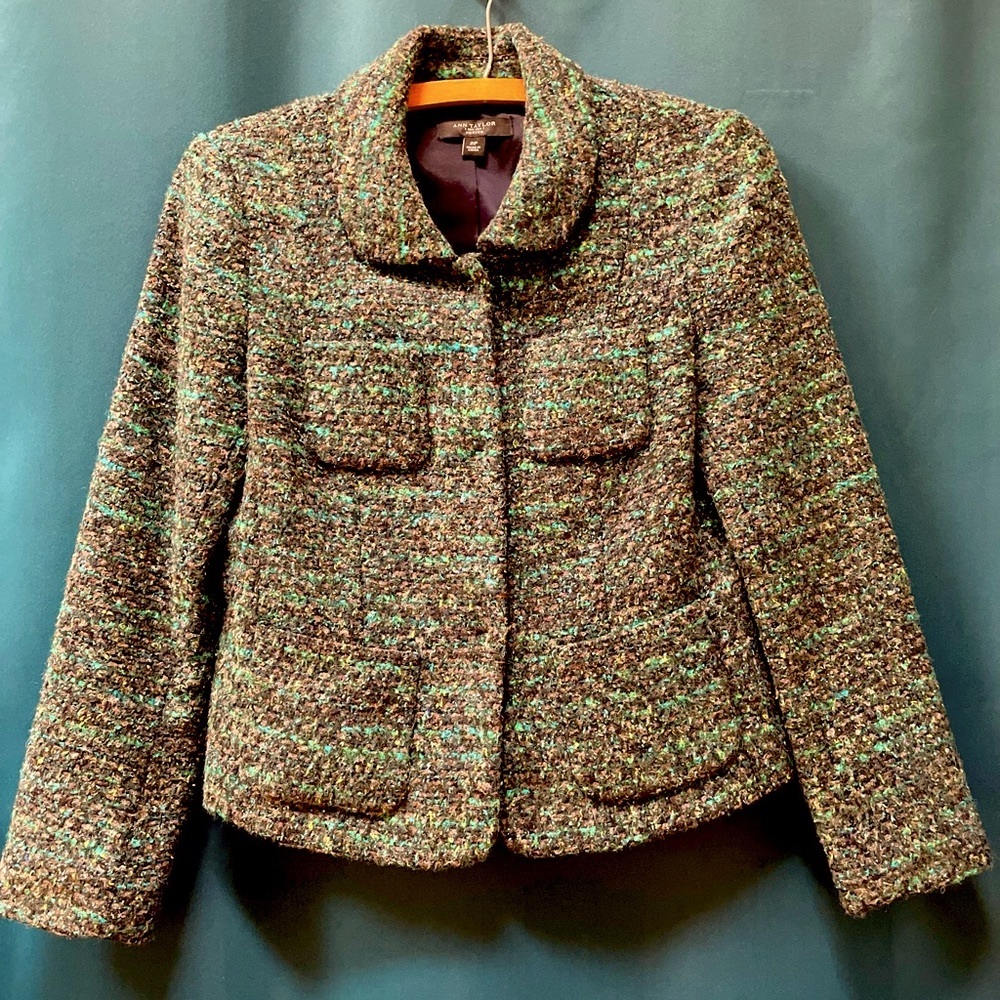 2P Ann Taylor Mod-Style Wool Blazer